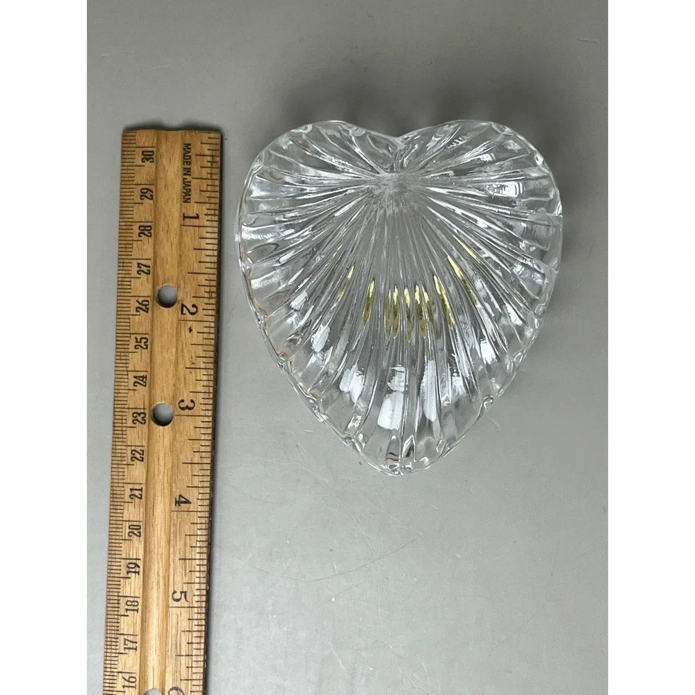 Crystal Heritage Lead Crystal Heart Shaped‎ Trinket Box Catch-All Decorative Lid